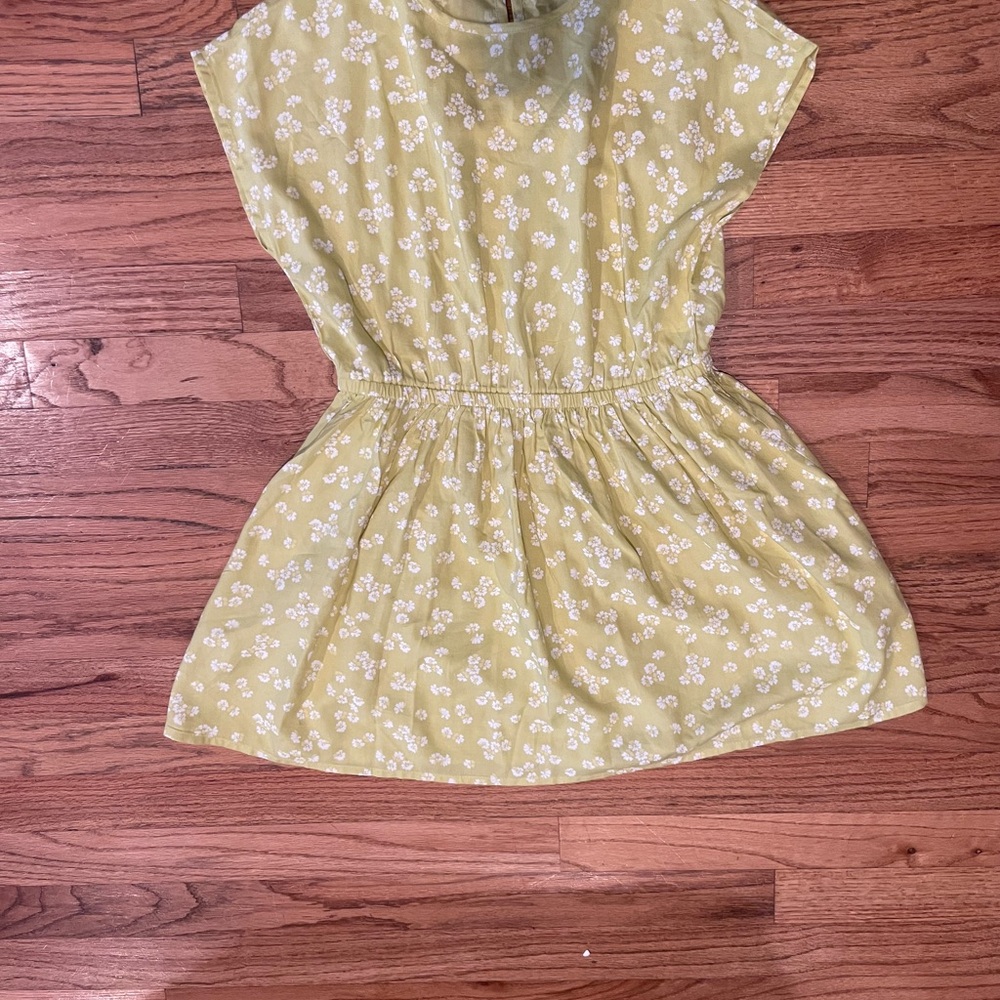 United Colors Of Benetton Yellow Floral Kids Dress